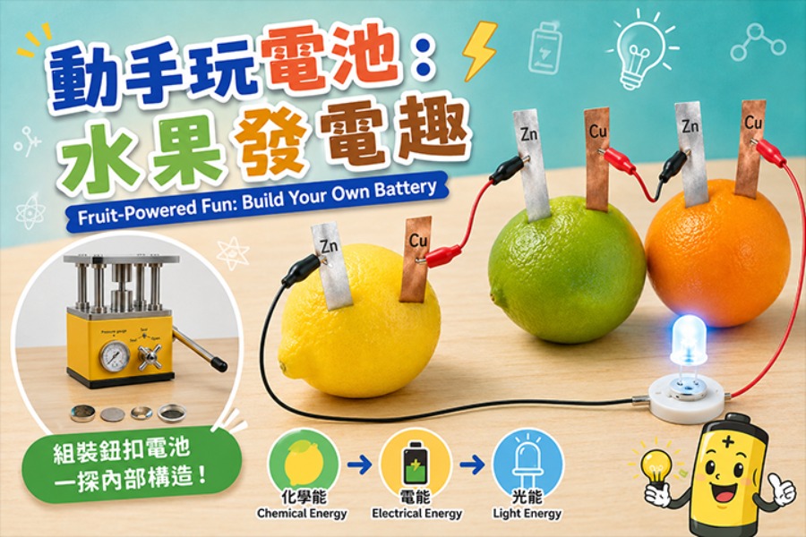 動手玩電池：水果發電趣